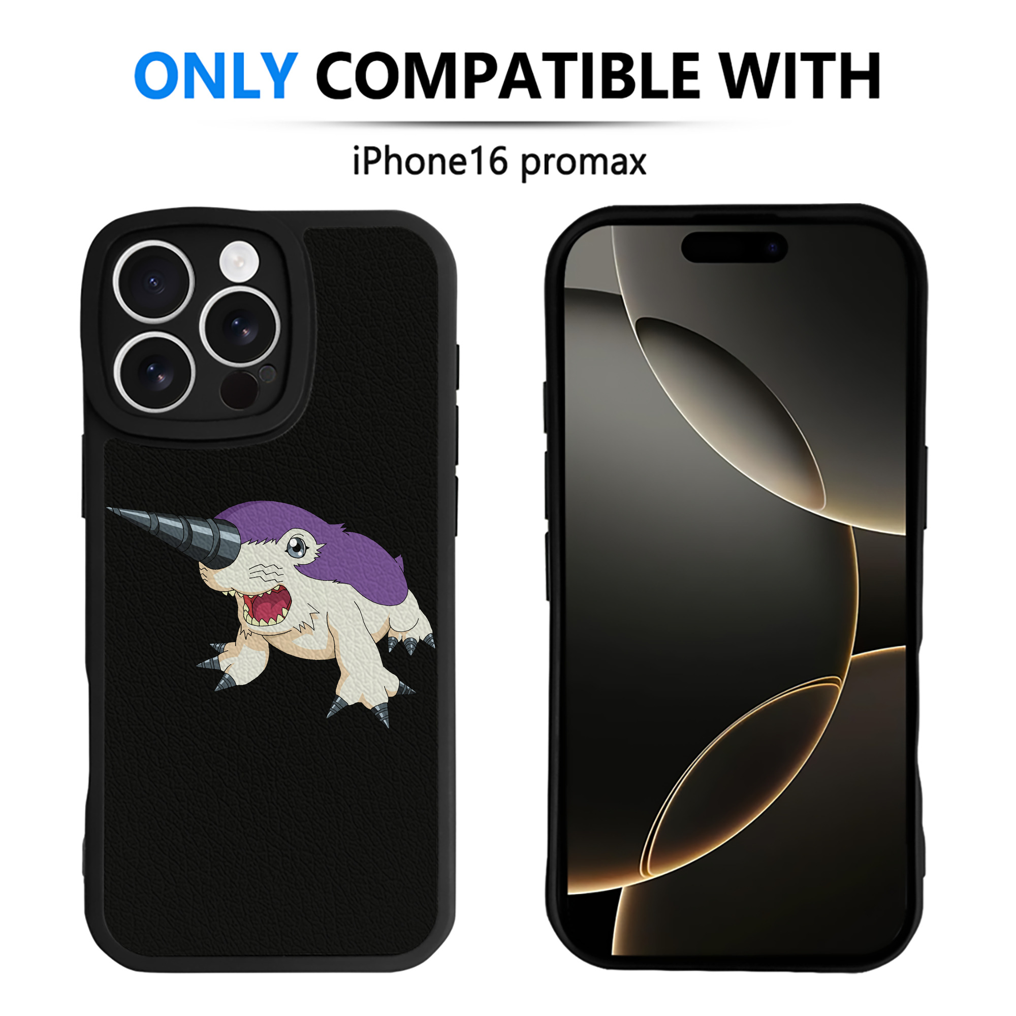 （画像用） Digimon デジタルモンスター/デジモン 【iPhone 16シリーズ対応】シリコンスマホケース（レザー調） 材質：シリコン